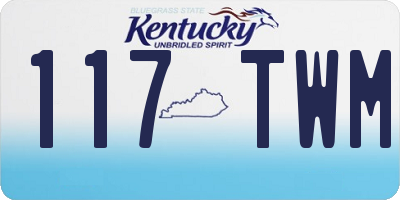 KY license plate 117TWM