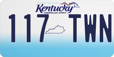 KY license plate 117TWN