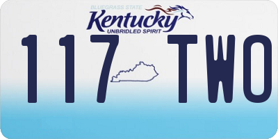 KY license plate 117TWO