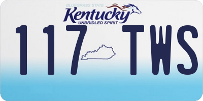 KY license plate 117TWS