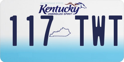 KY license plate 117TWT