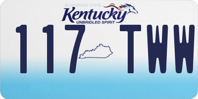 KY license plate 117TWW