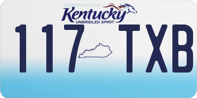 KY license plate 117TXB