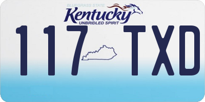 KY license plate 117TXD