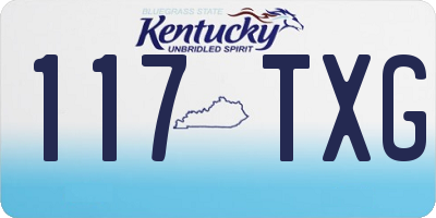 KY license plate 117TXG