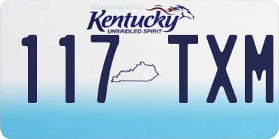 KY license plate 117TXM