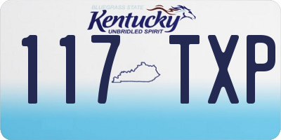KY license plate 117TXP