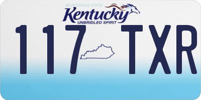 KY license plate 117TXR