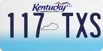 KY license plate 117TXS