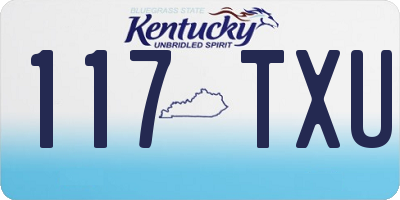 KY license plate 117TXU
