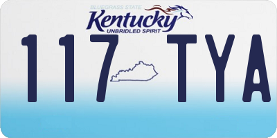 KY license plate 117TYA