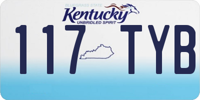 KY license plate 117TYB