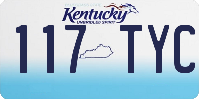 KY license plate 117TYC
