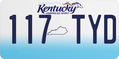 KY license plate 117TYD