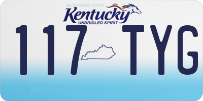 KY license plate 117TYG