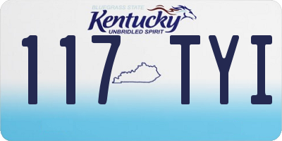 KY license plate 117TYI