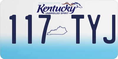 KY license plate 117TYJ