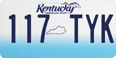 KY license plate 117TYK