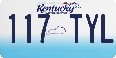 KY license plate 117TYL