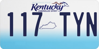 KY license plate 117TYN