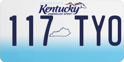 KY license plate 117TYO