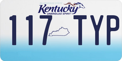 KY license plate 117TYP