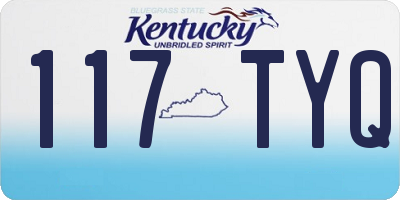 KY license plate 117TYQ