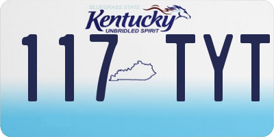 KY license plate 117TYT