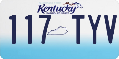 KY license plate 117TYV