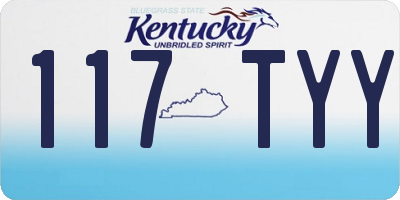 KY license plate 117TYY