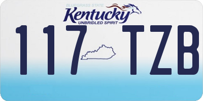KY license plate 117TZB