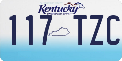 KY license plate 117TZC