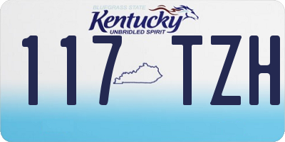 KY license plate 117TZH