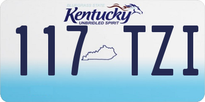 KY license plate 117TZI