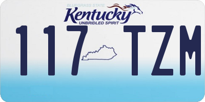 KY license plate 117TZM