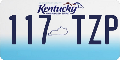 KY license plate 117TZP