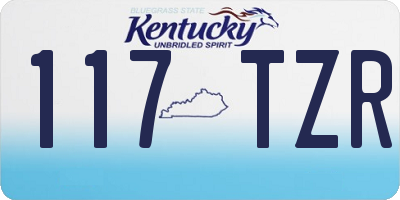 KY license plate 117TZR