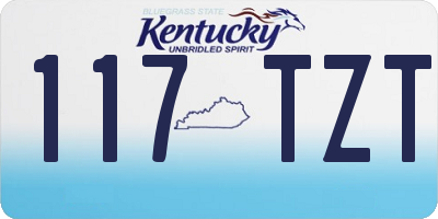KY license plate 117TZT