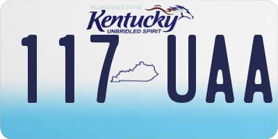 KY license plate 117UAA