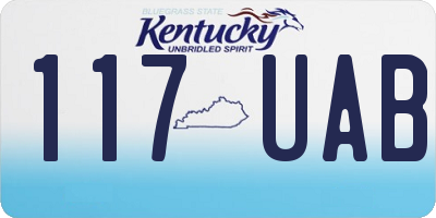 KY license plate 117UAB