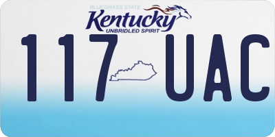 KY license plate 117UAC