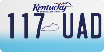 KY license plate 117UAD