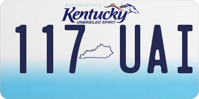 KY license plate 117UAI