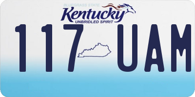 KY license plate 117UAM