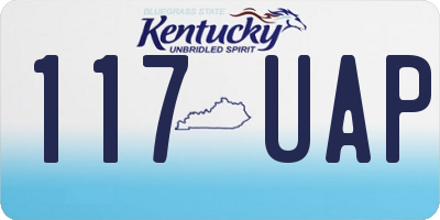 KY license plate 117UAP