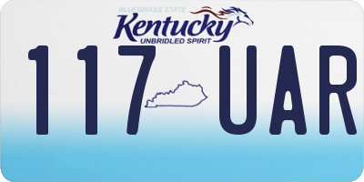 KY license plate 117UAR