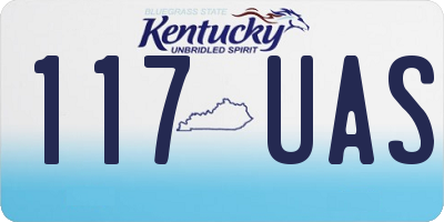KY license plate 117UAS