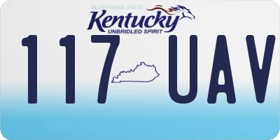 KY license plate 117UAV