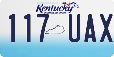 KY license plate 117UAX