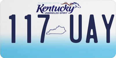 KY license plate 117UAY